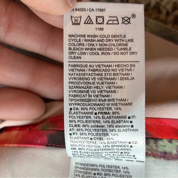 Athleta refined zephyr tank top renewed bloom floral pink sleeveless Medium - Picture 5 of 8